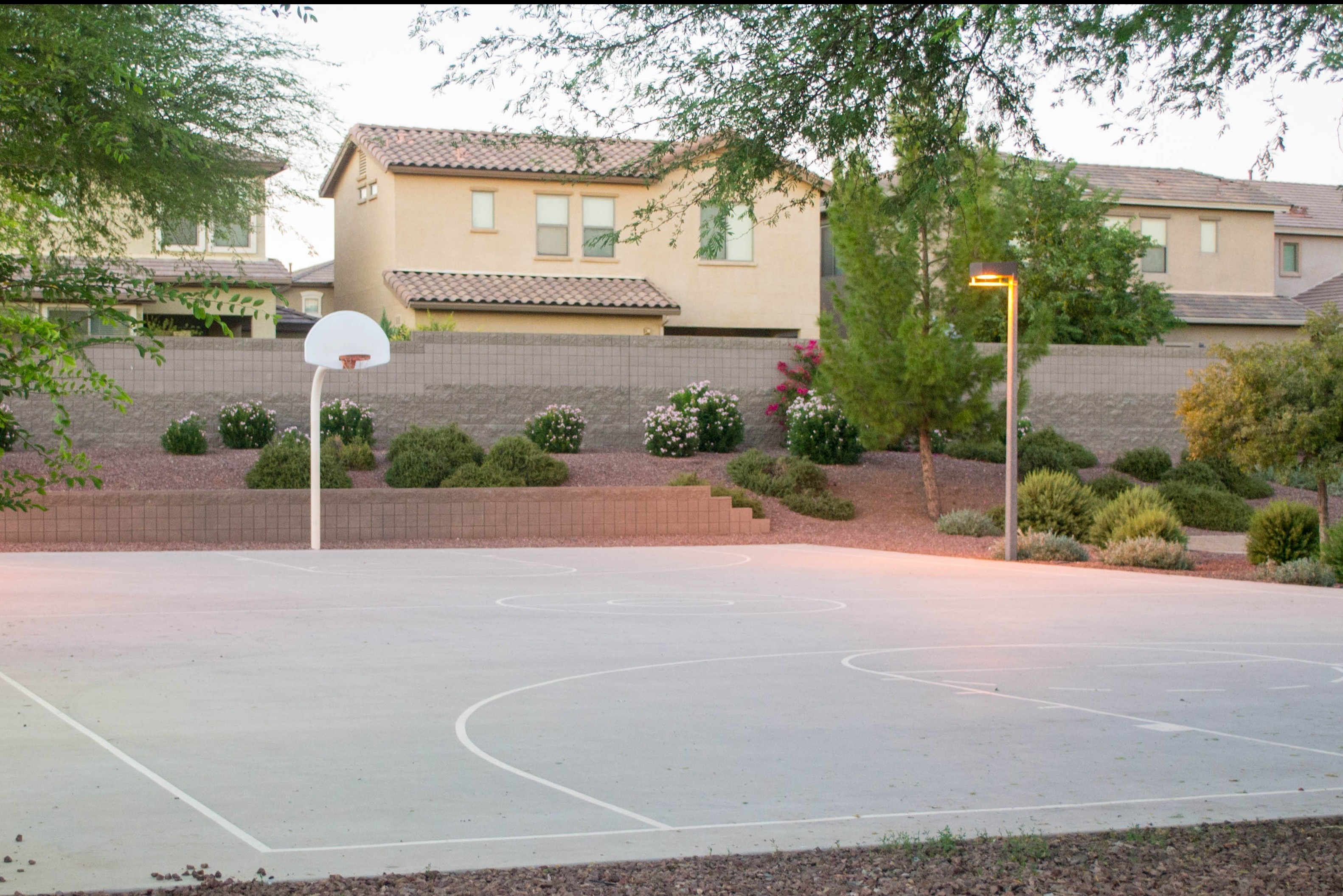 Lighted Basketball Court